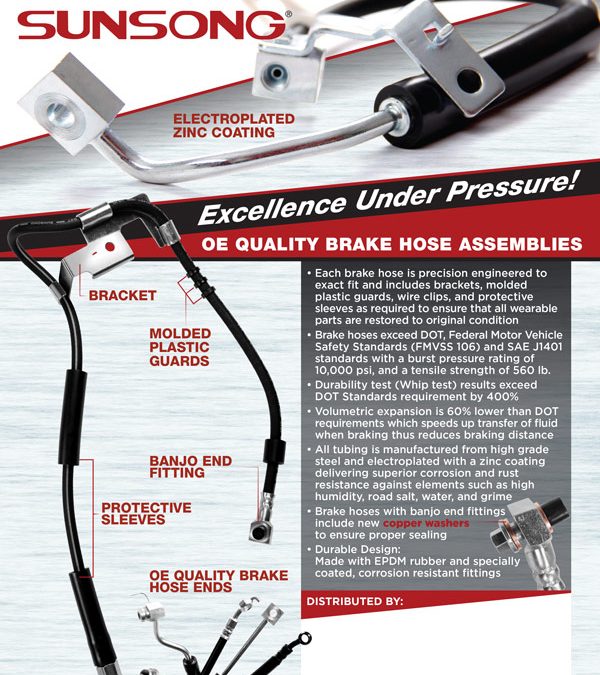 Sunsong OE Quality Brake Hose Assemblies