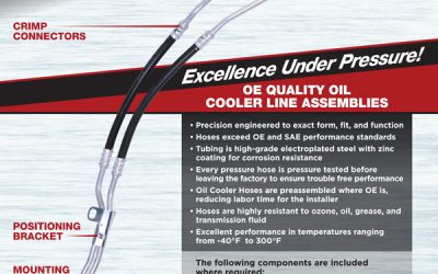 Sunsong OE Quality Oil Cooler Line Assemblies