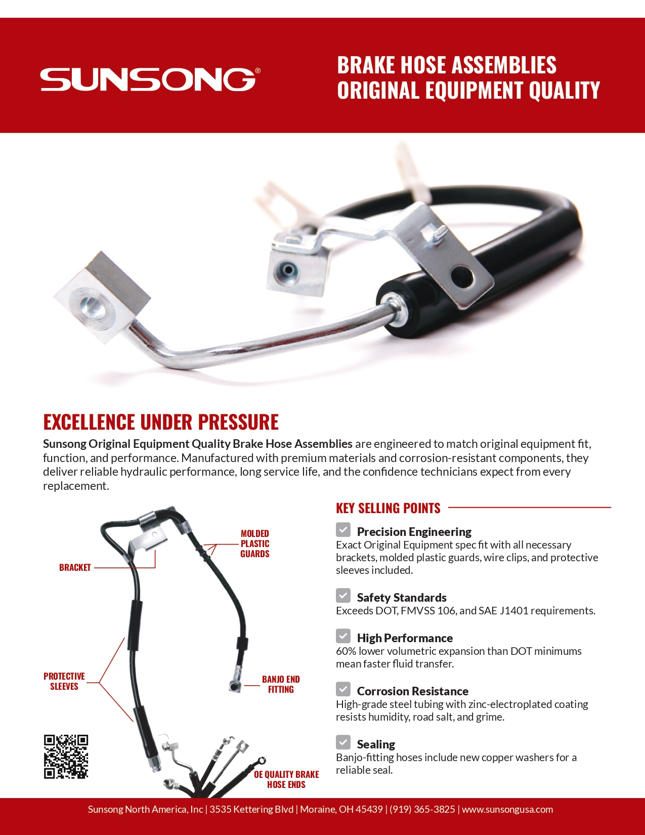 BRAKE HOSE ASSEMBLIES ORIGINAL QUIPMENT QUALITY